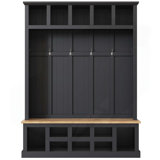 Versatile Modern Hall Tree with Multiple Storage Options and Stylish Design