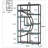 Versatile Display Shelves, Freestanding Bookshelf With Geometric Design And Durable Construction For Modern Interiors-543580472
