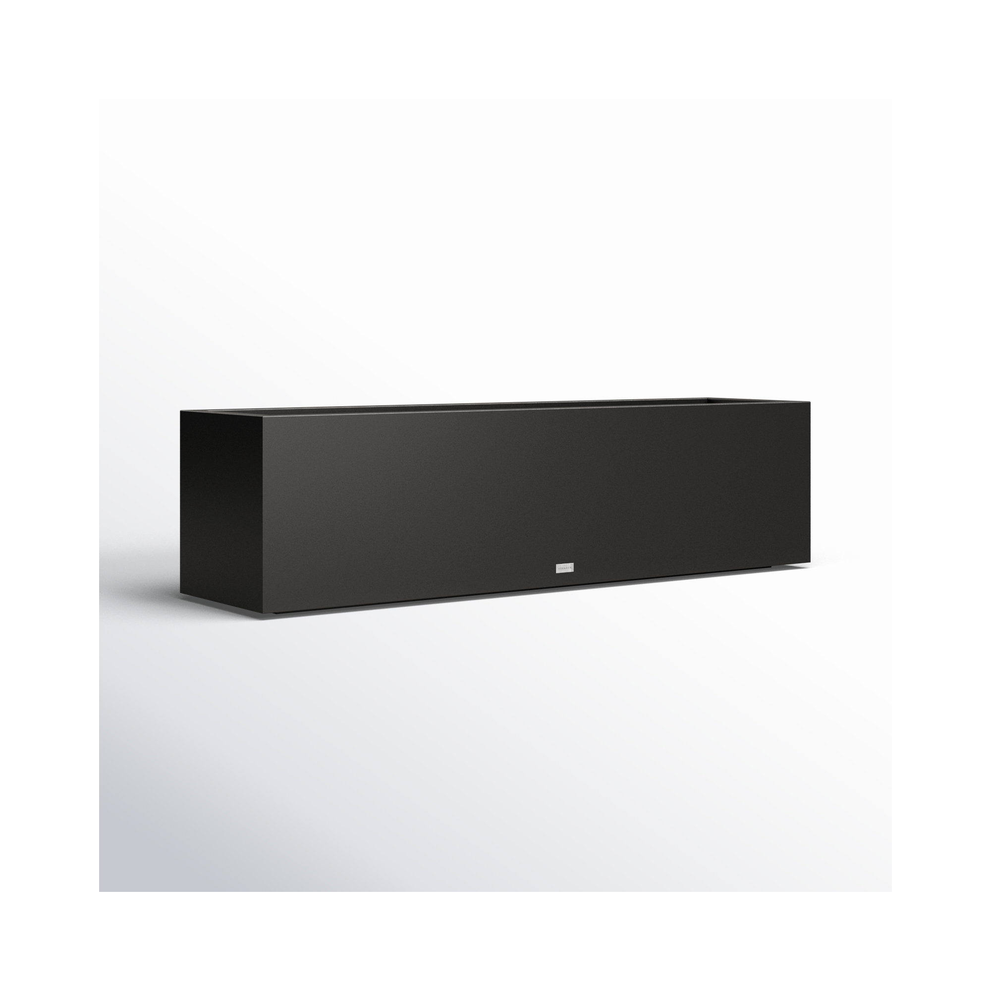 Metallic Series Handmade Metal Planter Box, 16.25" H x 60" W x 15" D, Black