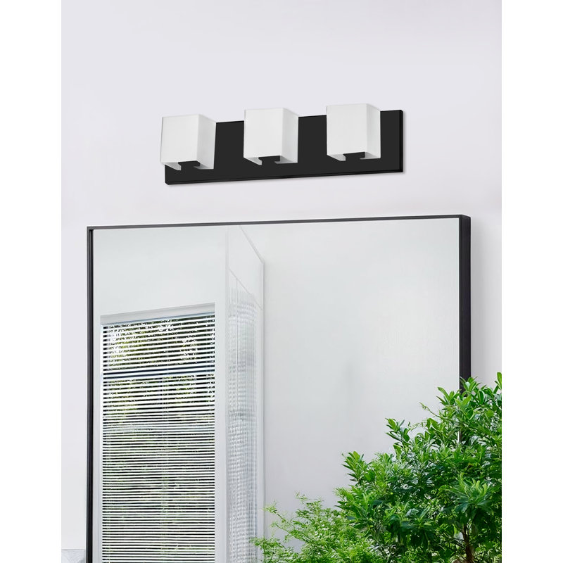 Verona 3 Light Dimmable Bath Bar, Matte Black