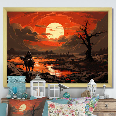 «Dessert Journey at Sunset», reproduction sur toile