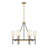 Eginald 6-Light Chandelier In Matte Black With Warm Brass Accents