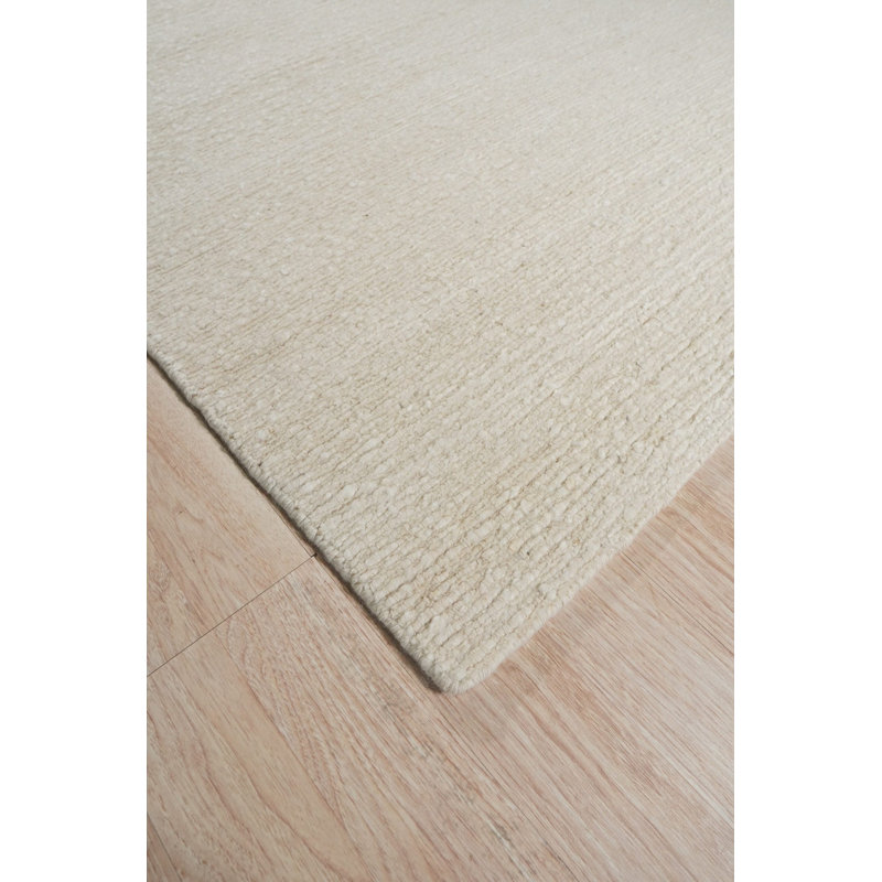 Tapis ivoire en laine Bespoke, 6 pi x 9 pi