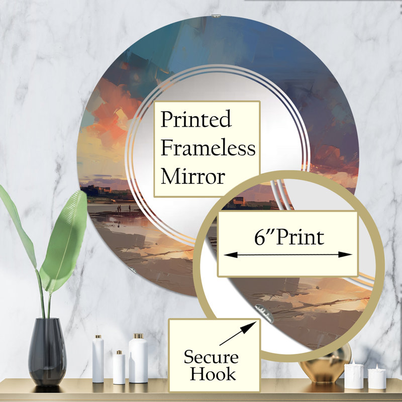 Miroir mural Leejean, 32 po x 32 po