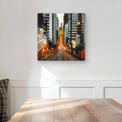 San Francisco by Night - Scenic Metal Print for Home Decor
