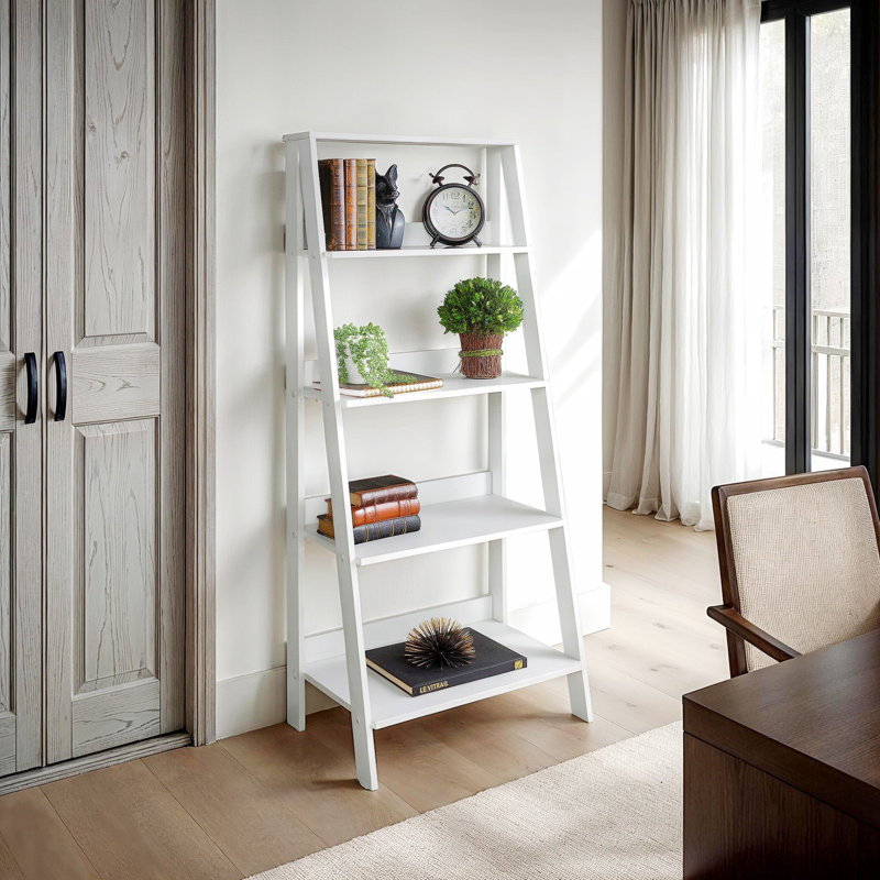 Haralda Ladder Bookcase, True White
