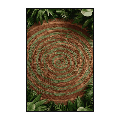 Machine Washable Nature Brown Area Rug