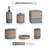Fionola Collection 6-Piece Bathroom Accessories Set – Elegant Organizer for Home & Christmas Decor
