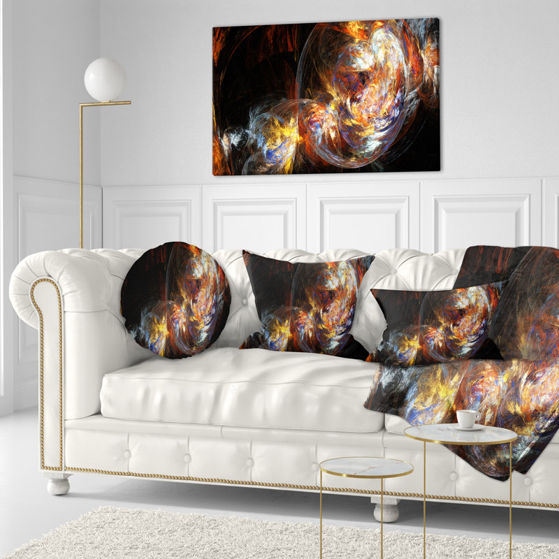  Coussin abstrait, Rectangulaire, 12 po x 20 po