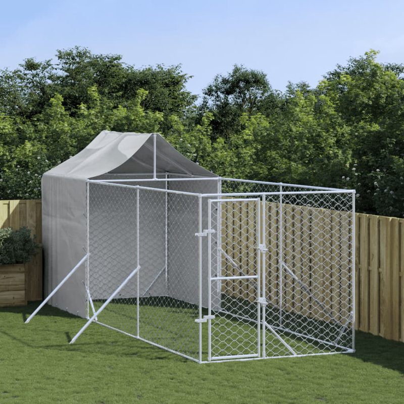 Phebe 250cm H Metal Yard Kennel, 2.5m H x 6m W x 2m D