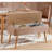 Kayonia Extendable Dining Table & Chairs Set (5 Pieces), Atlantic Pine & Stone Color | 100% Melamine Coated Particle Board | Table: 50.8 x 29.5 x 31.5 inches (Open 64.2 inches) | Velvet Chairs: 18.5 x 35.4 x 17.7 inches | Modern Scandinavian Design