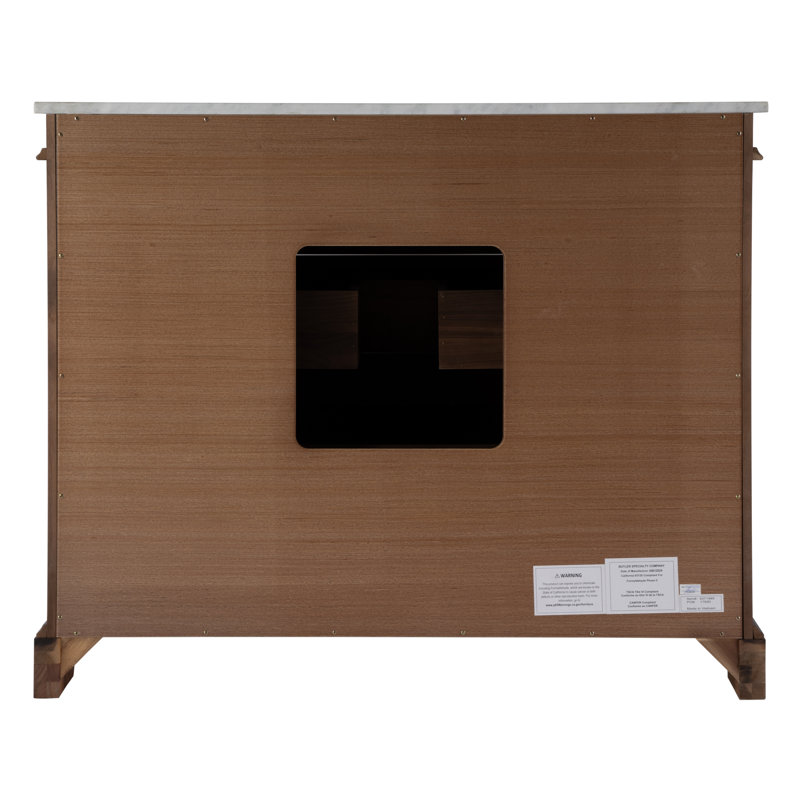 Rachelle 42" Single Bathroom Vanity Set, Walnut Brown