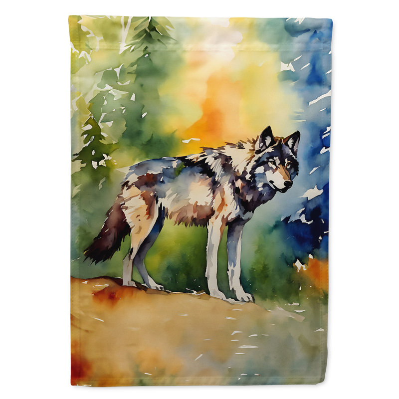 Drapeau de jardin loups loups