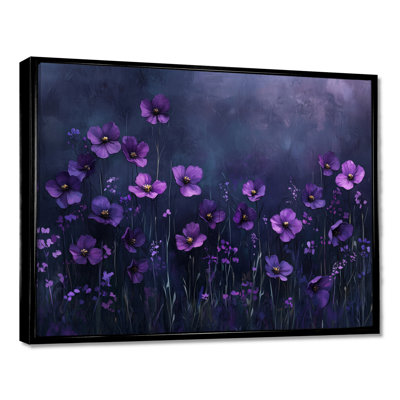 Ifrain Wildflower Purple Midnight Bloom II - Wildflowers Wall Art