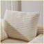 Modern Plush Corduroy Upholstered Sleeper Sofa Daybed with 3 Throw Pillows and Wide Armrest for Living Room-752925300