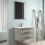 Meuble-lavabo mural en bois avec tiroirs doubles, système de fermeture en douceur, lavabo en céramique - créez un espace de salle de bain moderne et minimaliste!-115922330-115922334