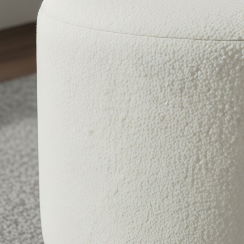 Tabouret rond crème