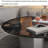 Simple round super crystal stone coffee table-697422761