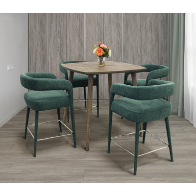 Cole 5 Piece Counter Set With Gathering Table And 4 Galway Counter Chairs