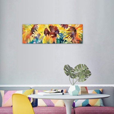 Row of Sun 1 Piece Wrapped Canvas Panoramic Painting