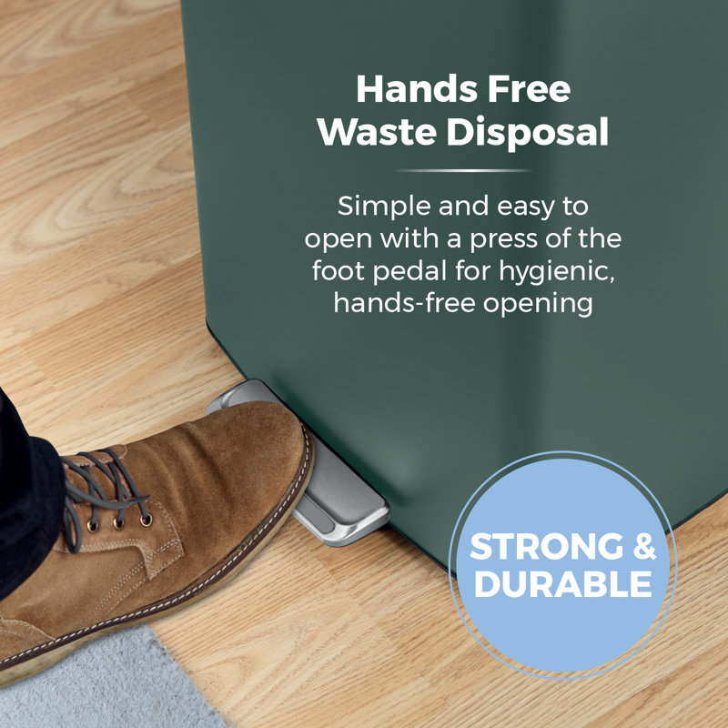 40 Litre Step On Recycling Bin, Green