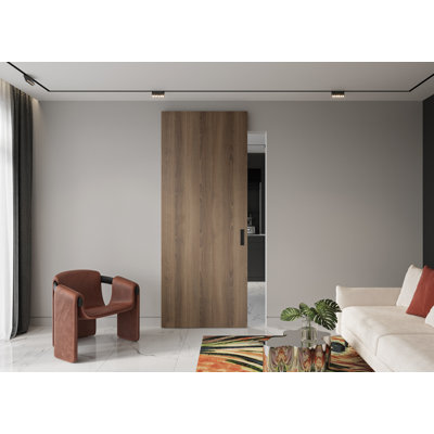 Porte de grange coulissante avec panneau de base et panneau de base Optima