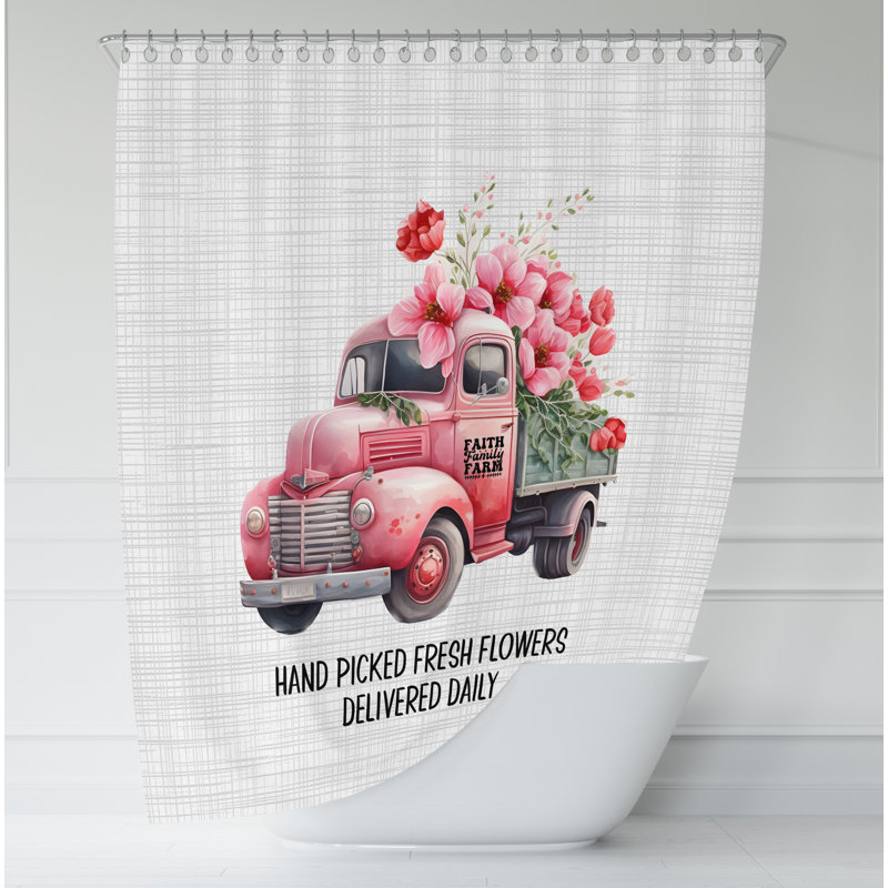Berthilde Shower Curtain, 90" H x 71" W
