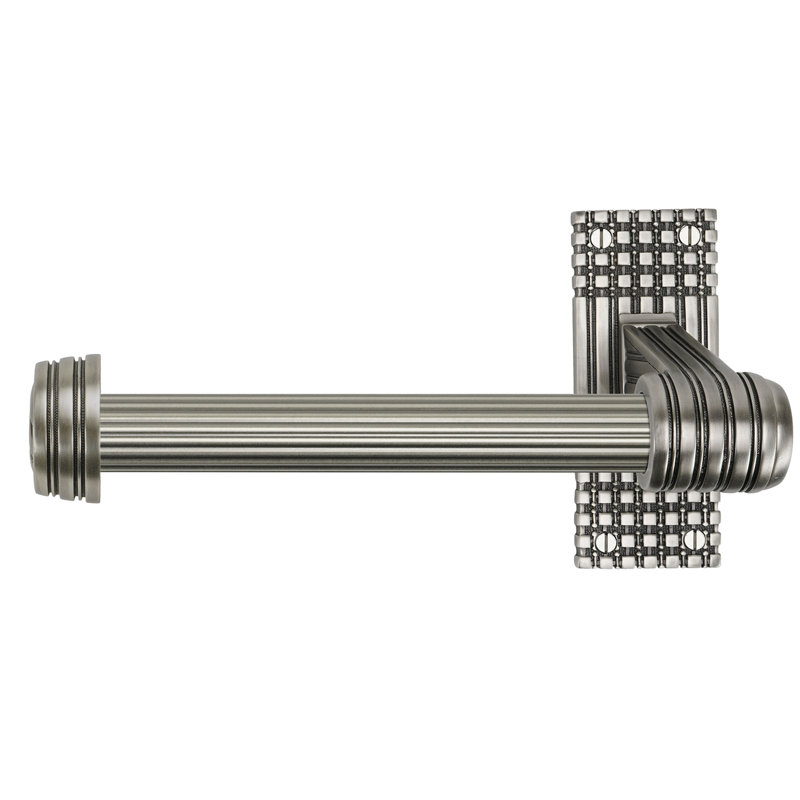 WILTON TISSUE BAR LEFT, REEDED HANDLE; SATIN NICKEL FINISH, Antique Nickel