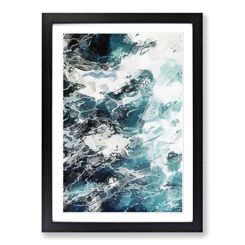 Tempest in Abstract - Picture Frame Graphic Art Print, 36cm H x 27cm W x 2cm D, Black Framed