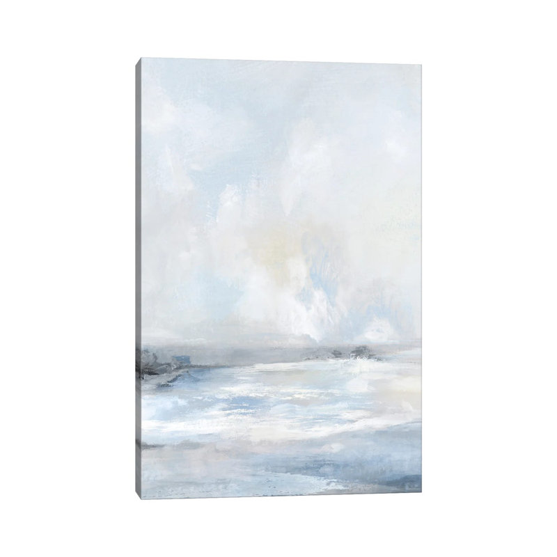Douce mer bleue - reproduction d'art murale - toile encadrée, H 40 po x l 26 po, Toile tendue, Ne s’applique pas