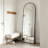58×18 Inch Black Arched Full-Length Mirror, Freestanding And Floor-Standing Design, Simple Yet Luxurious, A Versatile Addition To Any Home.