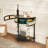Half-moon Console Table 2 Storage Drawers Rattan Sliding