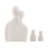 Hans Cream Abstract Nesting Three Piece Family Of 4 Decorative Accent Matte Ceramic Sculpture Figure Set