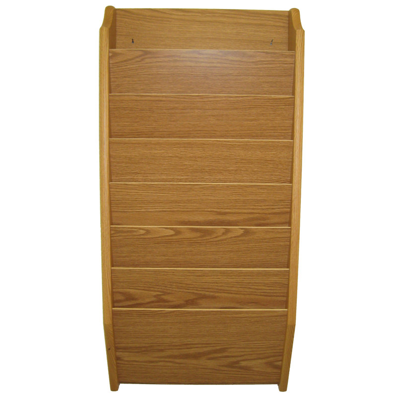 Wooden Mallet 36'' H Magazine Rack, Light Oak