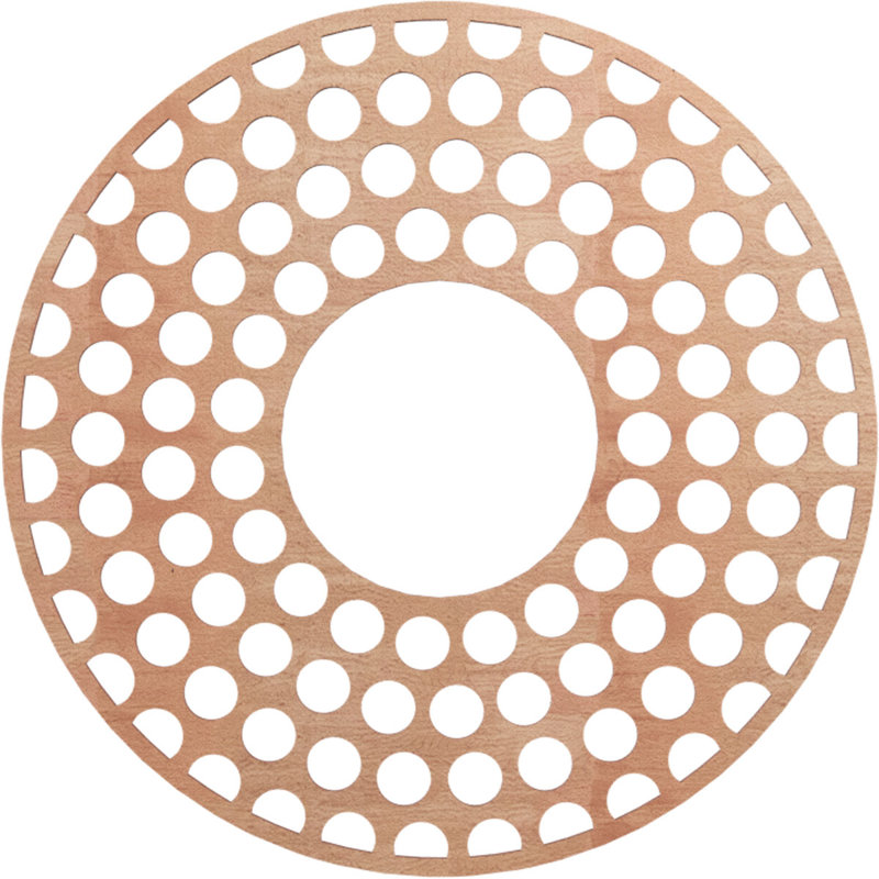 Médaillon de plafond en bois Fink, Cerise, H 28 po x l 28 po x P 0,25 po
