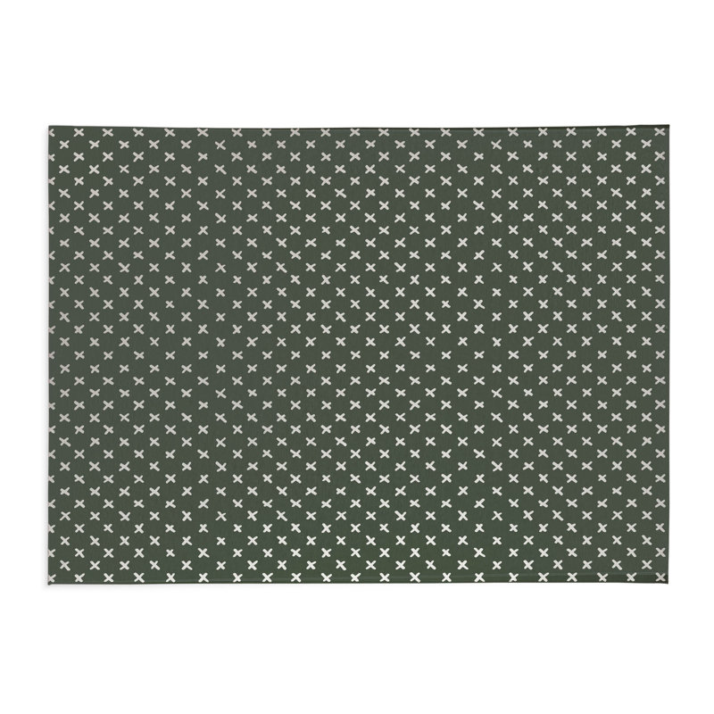 Criss Cross Non-Slip Outdoor Rug, Rectangle 8' x 10'