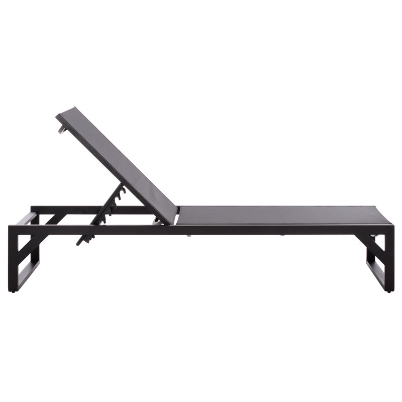 Jordan Aluminum Lounger, Black/Black