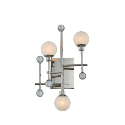 Mercer 3 LT Polished Nickel Wall Sconce Kalco