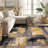 Rambo Performance Abstract Yellow/Black/Gray Area Rug-878282552