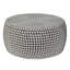 Table basse 32 po Eve | Motif de perles métalliques argentées | Structure en fer nickelé