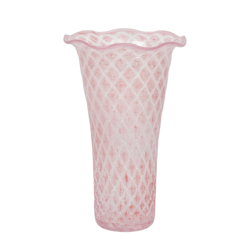 Trellis 9" Flared Vase, Blush