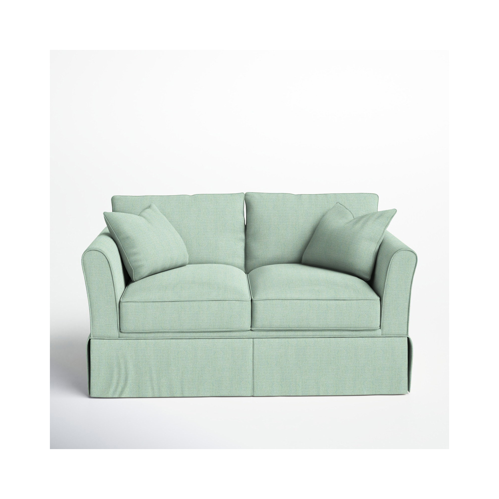 Shelby 60'' Upholstered Loveseat, Canvas Spa Sunbrella® Canvas