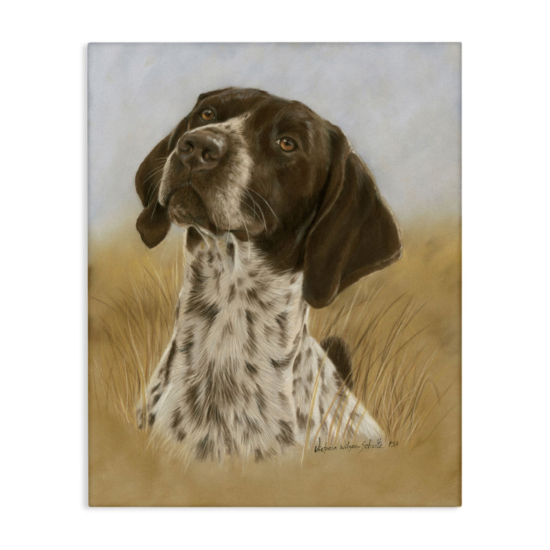 Art mural sur toile «Pointer Hunting Dog» par Victoria Schultz, H 30 po x l 24 po