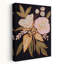 Art mural rétro moderne, floral et noir-2133001574