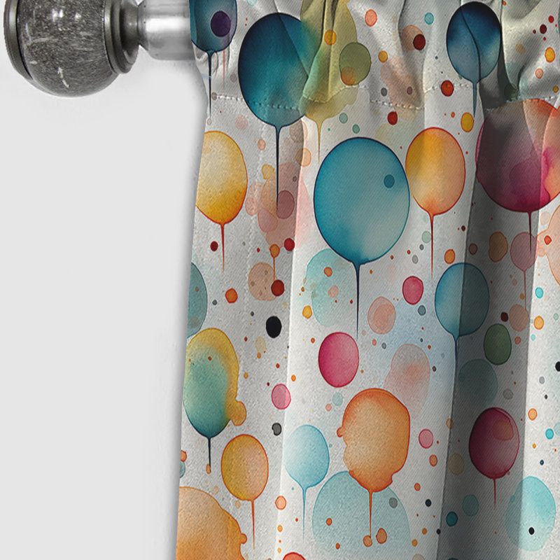 Motif à pois Watercolor Delight - rideau abstrait - rideau occultant - 1 panneau, L 52 po x L 95 po