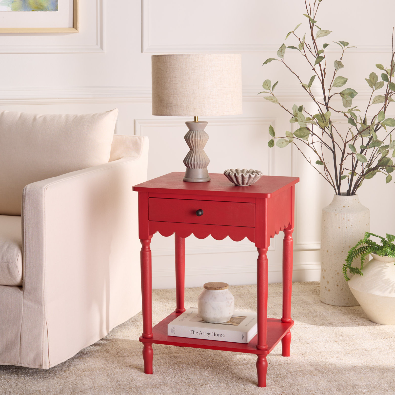 Branden 19" End Table, Red