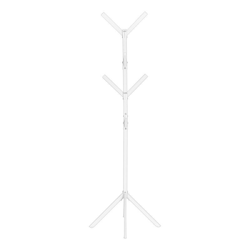 Versatile Free Standing Coat Rack For Entryways And Bedrooms, Modern Style, White