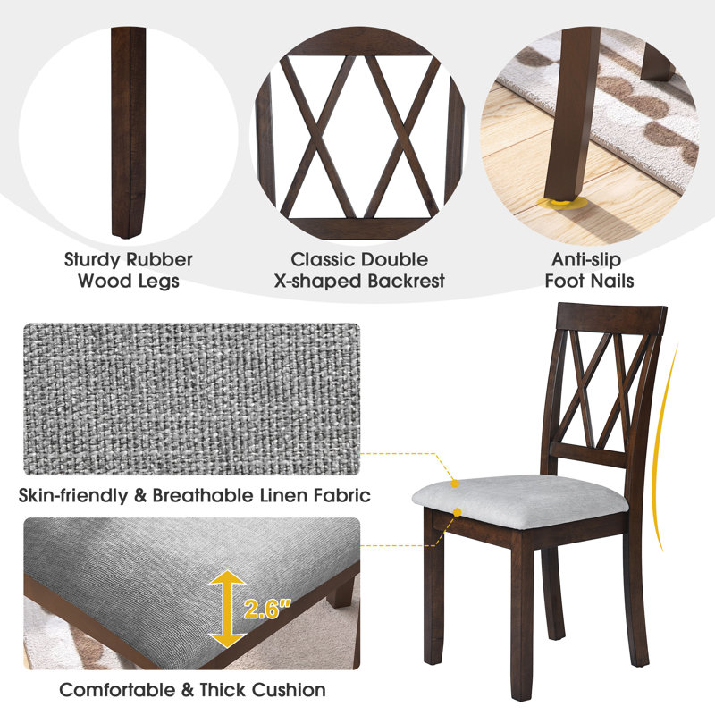 Chaises de salle à manger 4 pièces, Brun, 4, Brun
