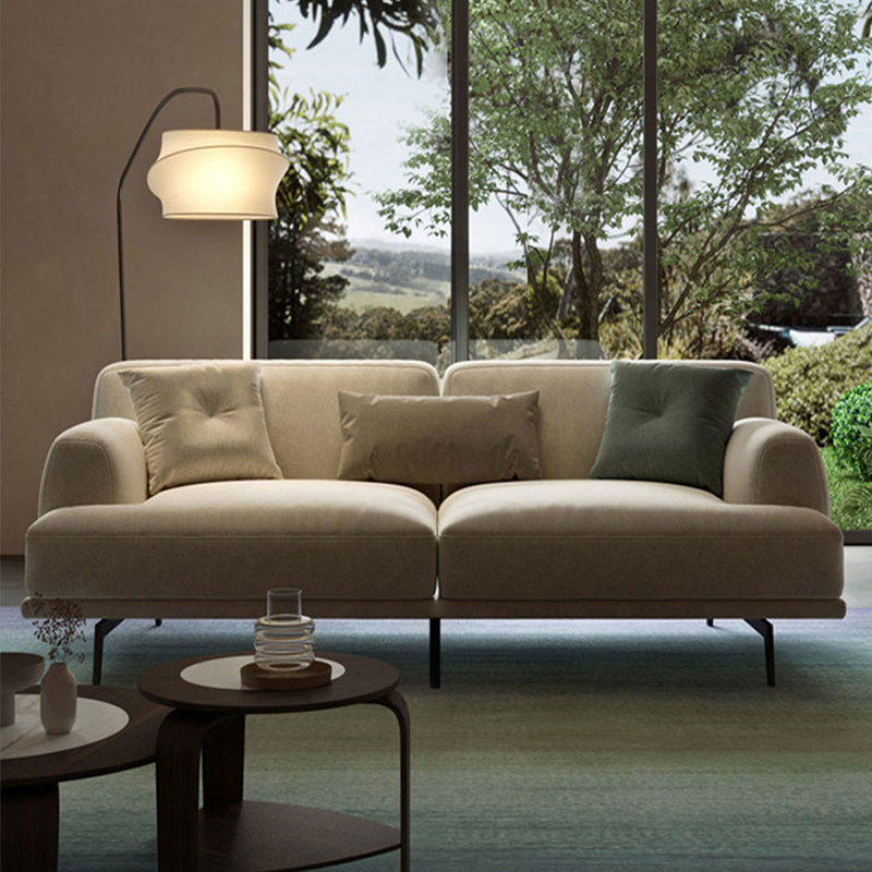 70,87 "Beige coton et lin standard canapé coussin canapé, H 31,89 po x L 70,87 po x l 42,52 po