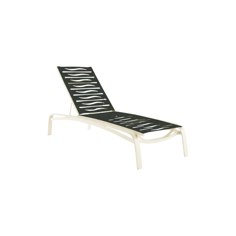 Laguna Beach EZ Span™ Outdoor Rust-Resistant Metal Chaise Lounge, Snow, Moab
